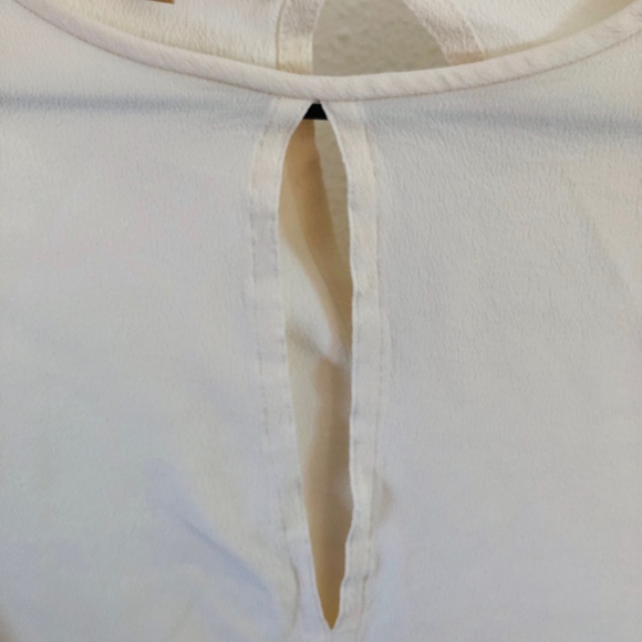 MIchael Kors Collection Cream Crepe Silk Blouse 14 - Picture 3 of 6